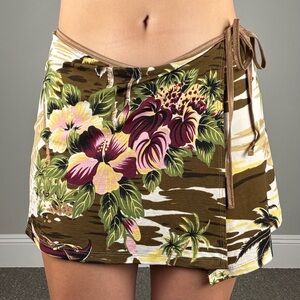 y2k floral mini skirt